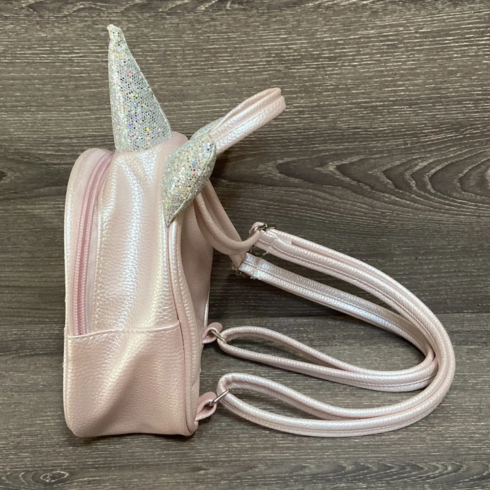 Unicorn Mini Backpack Reversible Sequin Flip Girls Purse Pink Glitter Silver Bag